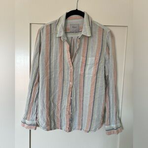 RAILS linen striped shirt